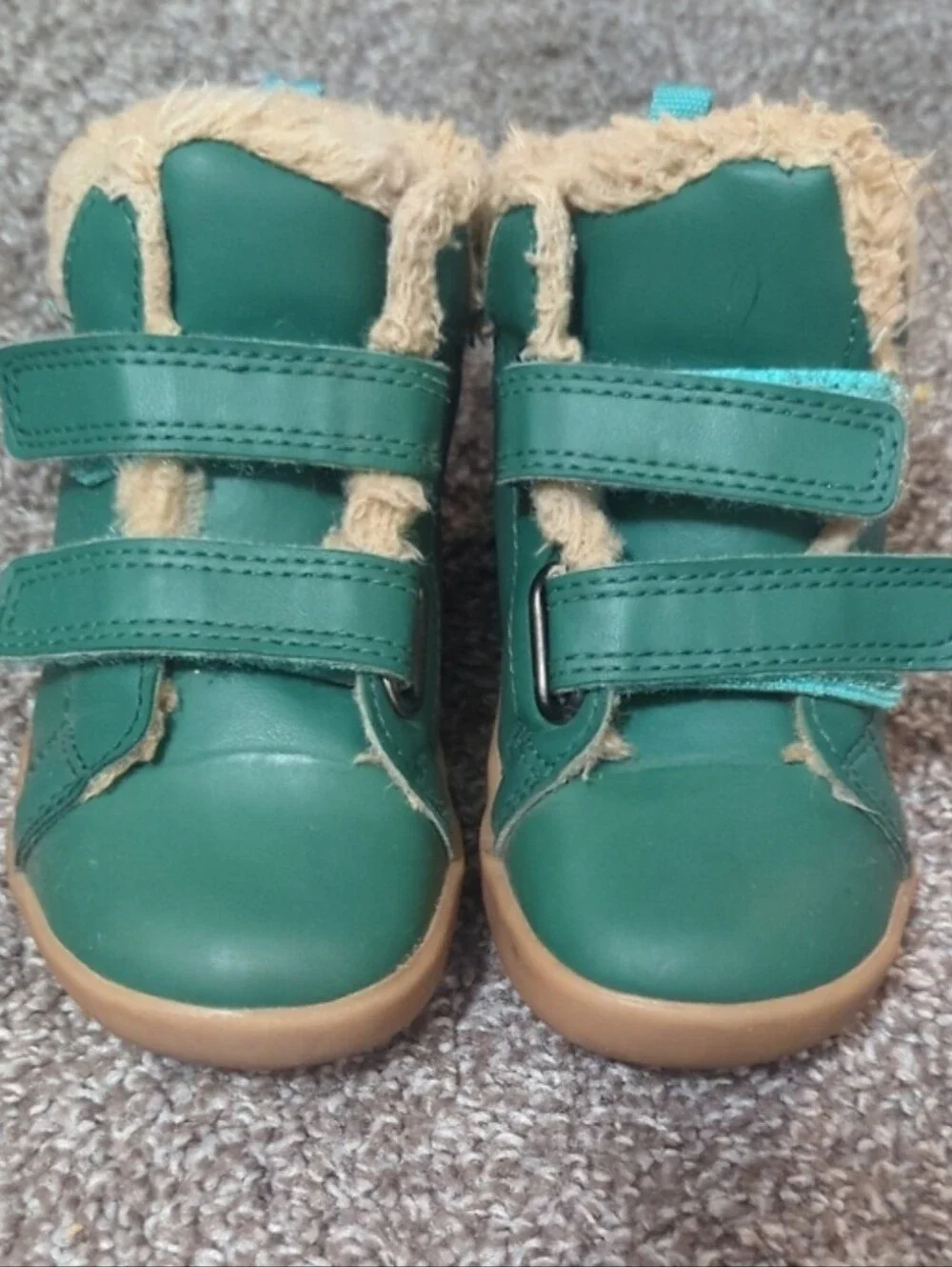 Ten Little Furry High Tops in Emerald - Size 8